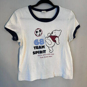 Vintage Main Street By Disney Winnie The Pooh Soccer T-Shirt Youth Large